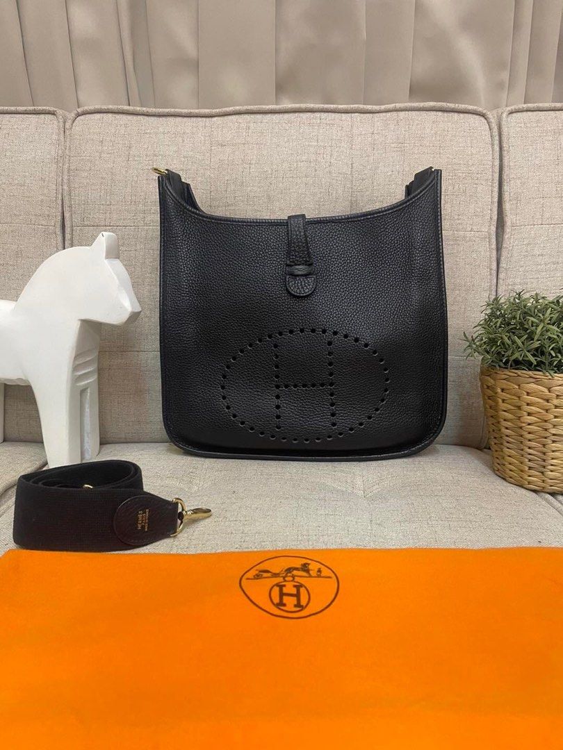 Hermes Evelyne 2 GM Black Luxury Bags Wallets on Carousell