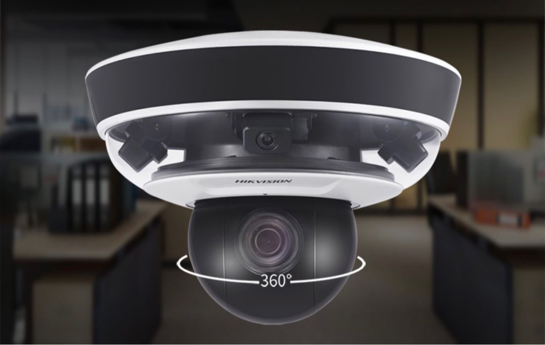 Hikvision 360 degree 4 camera CCTV PTZ, Furniture & Home Living