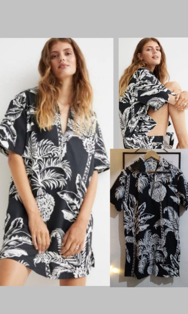 H&m cotton hot sale twill dress