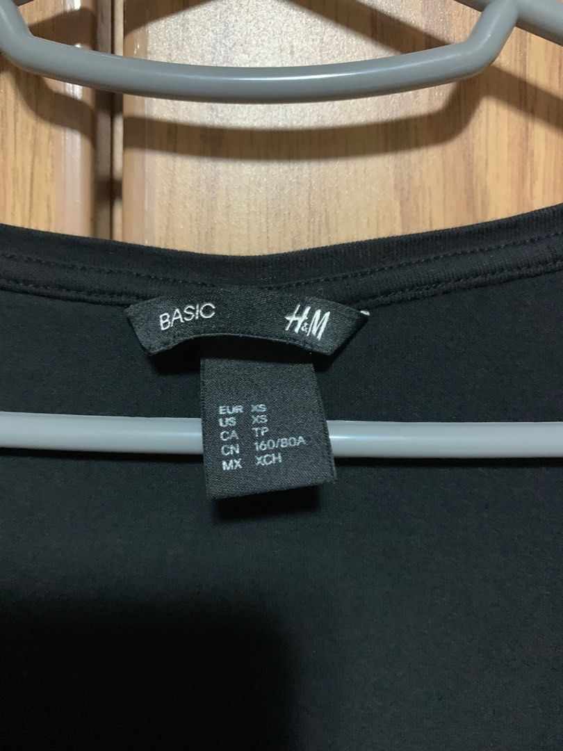 H M black top Women s Fashion Tops Blouses on Carousell