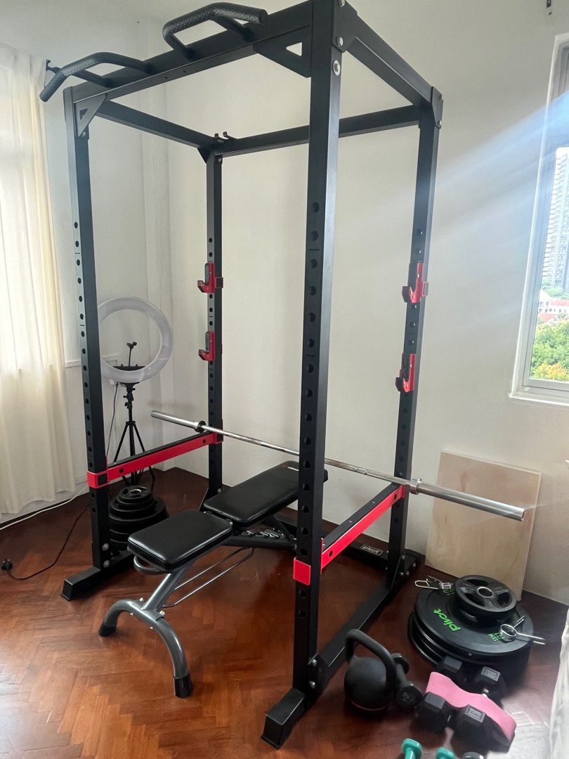 Home Gym Power Rack Set , Sports Equipment, Exercise & Fitness, Weights ...