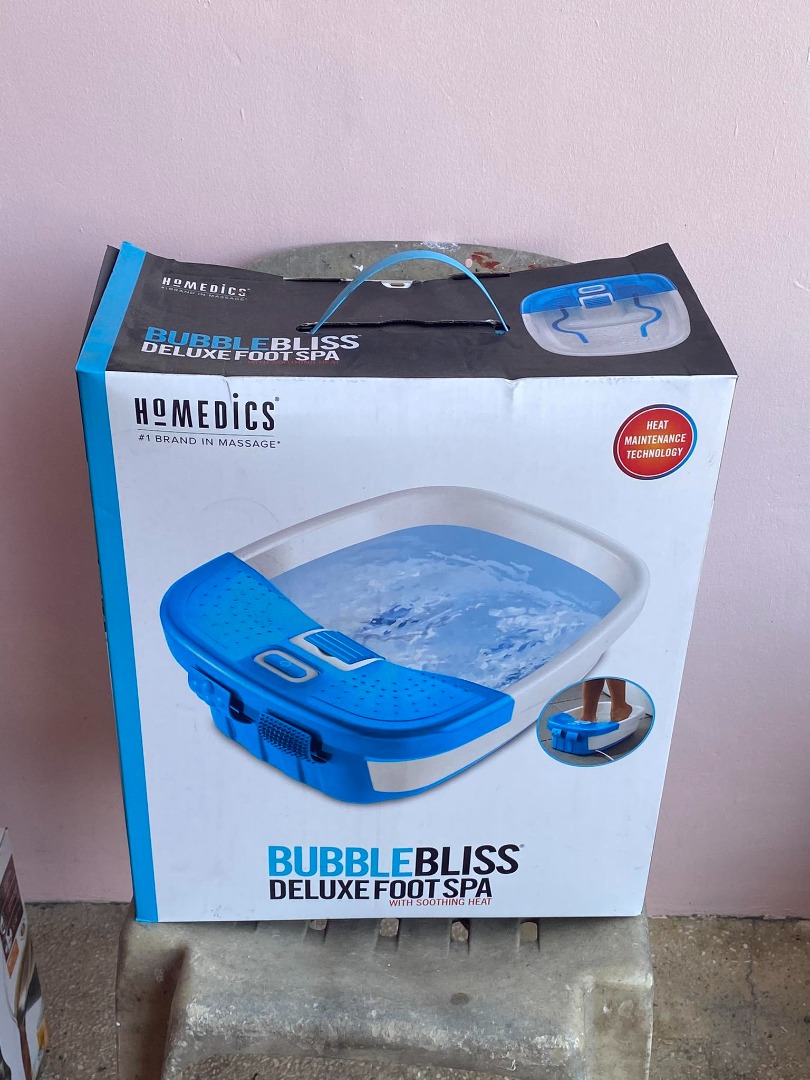 Homedics Bubble Bliss Foot Spa with Free Massager on Carousell