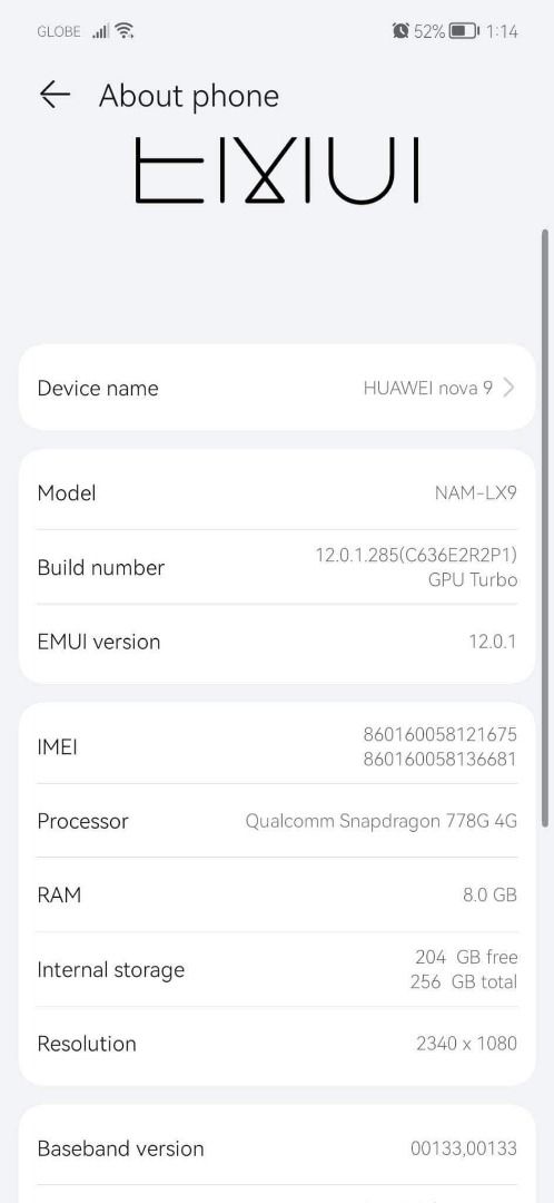 Huawei Nova 9 8/256 GB (Category: Huawei) located in Cebu City. Submitted by joshuakim0690 (Listing ID 1237921809, Image 1). Description: Huawei Nova 9 8/256 GB (phone only) no box & charger 5months old phone 8/256 GB Black variant issue: has small crack on screen but doesn't affect performance pm if interested .