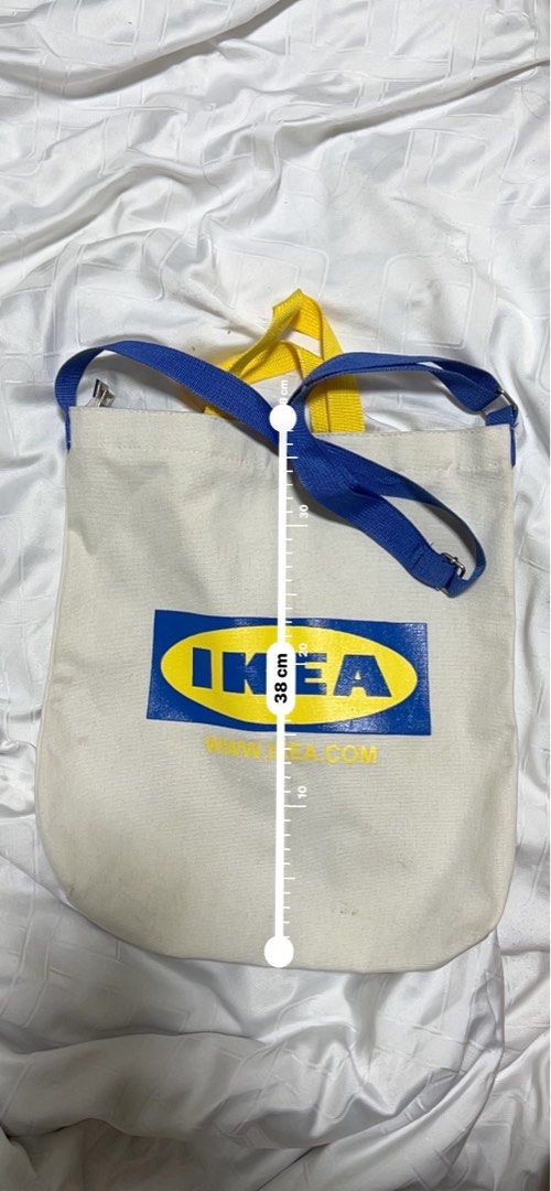 IKEA bag (Category: Cross-body Bags) located in Singapore. Submitted by uwunn (Listing ID 1237990522, Image 3). Description: Adjustable straps Can be carried as a tote bad as well Bag sizing is shown Negotiable .