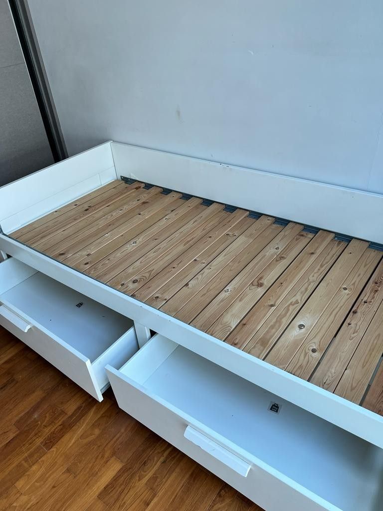 Ikea Day Bed Frame With 2 Drawers Brimnes Furniture Home Living