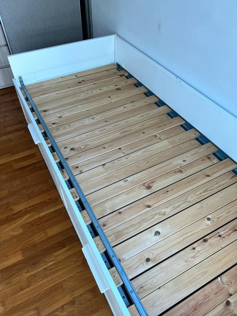 Ikea day bed frame with 2 drawers (brimnes), Furniture & Home Living