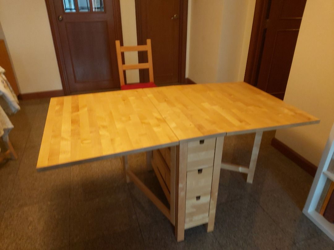 IKEA Norden gateleg table, Furniture & Home Living, Furniture, Tables ...