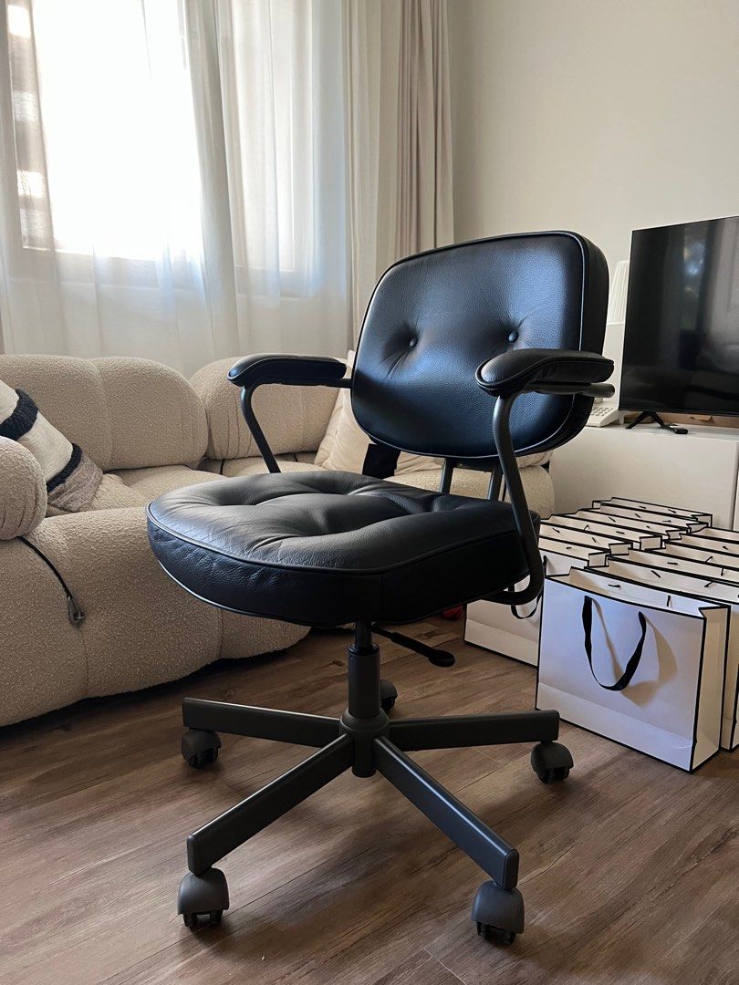 Ikea ALEFJÄLL - Silla De Oficina, Color Marrón Dorado