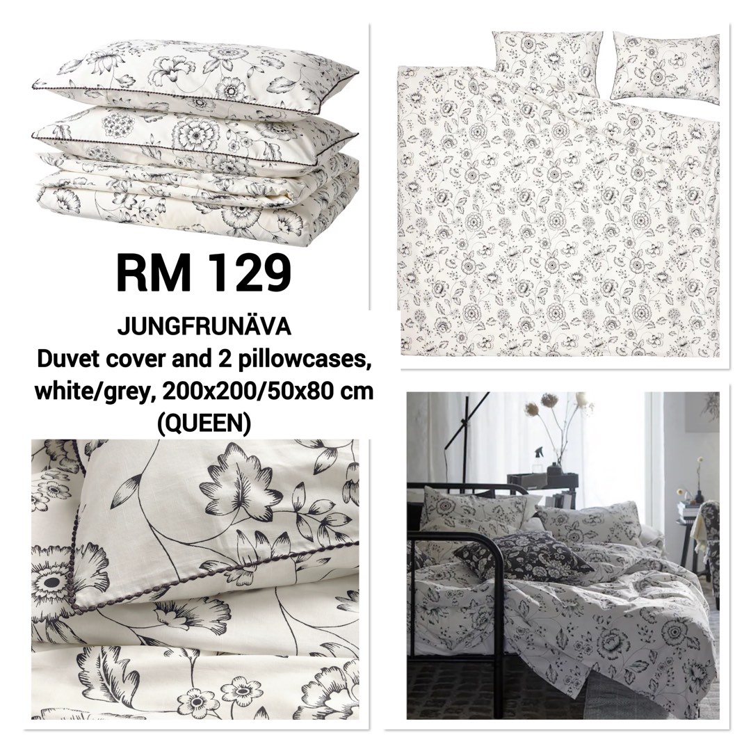 IKEA QUILT COVER AND PILLOWCASE, Furniture & Home Living, Bedding