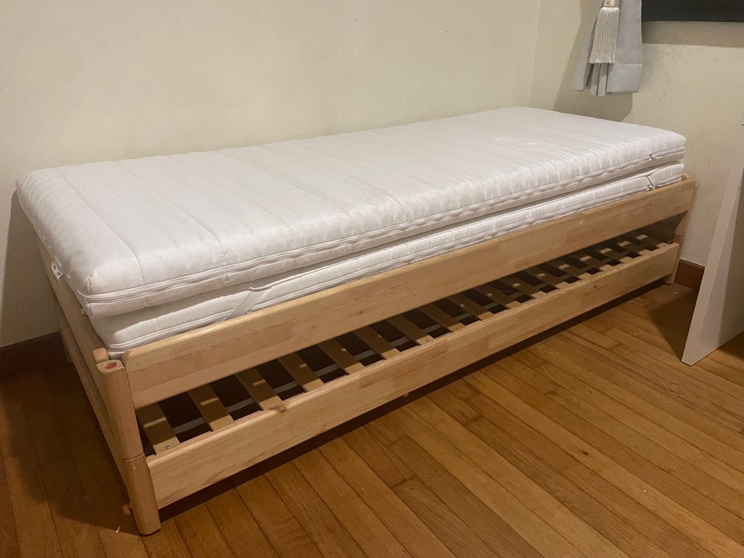 IKEA utaker stackable beds with mattresses, Furniture & Home Living
