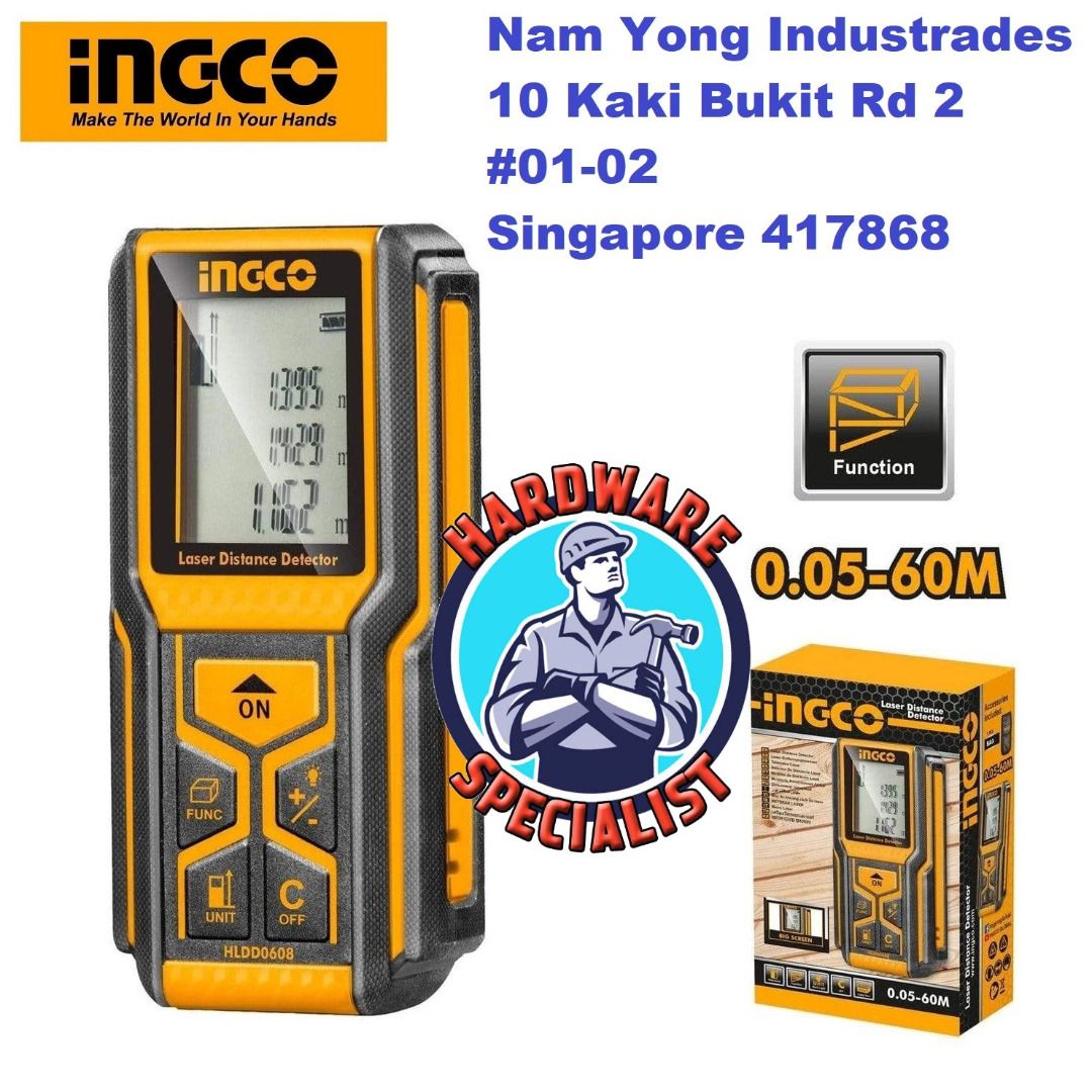 Ingco HLDD0608 60m Laser Distance Measure Furniture Home Living