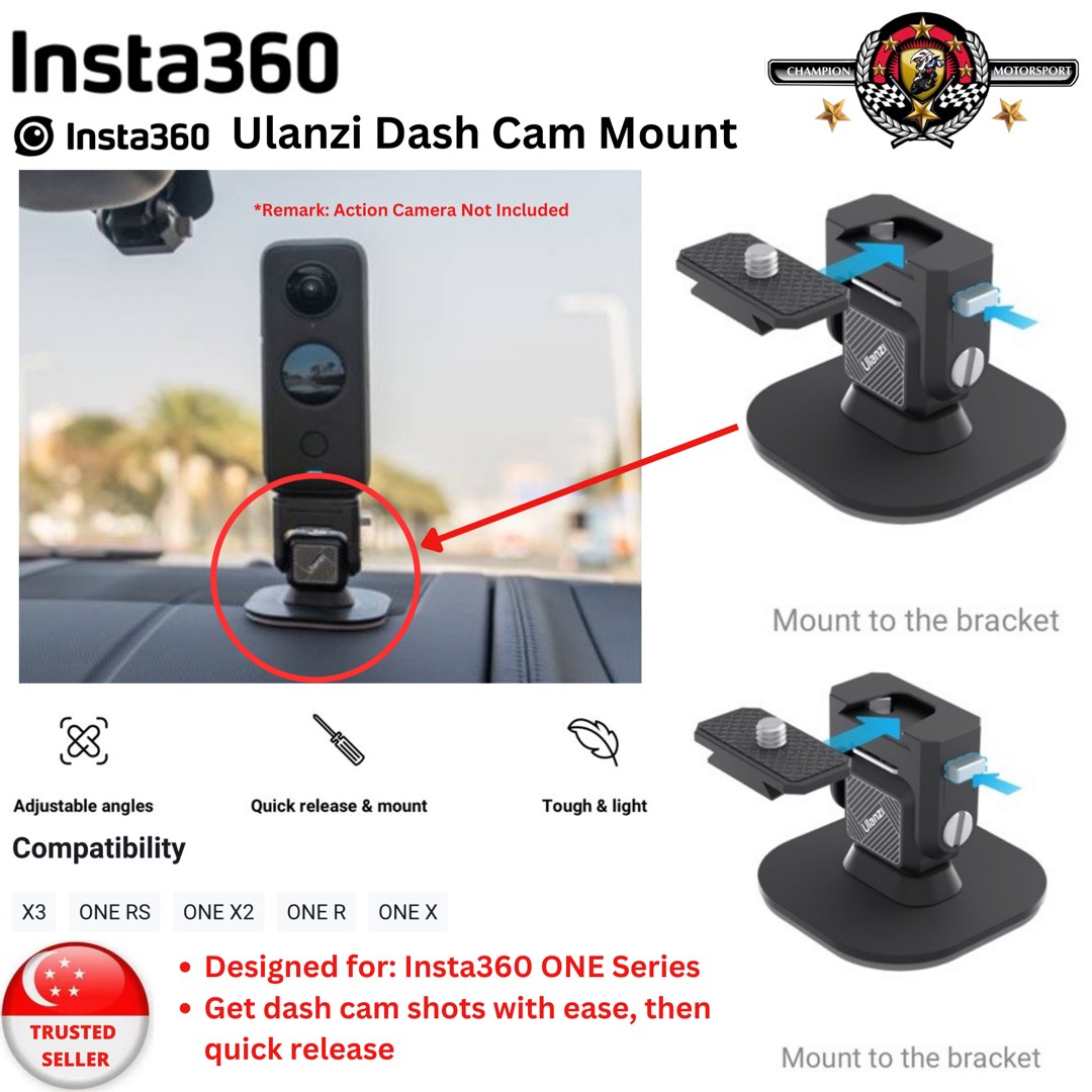 Insta360 Ulanzi Dash Cam Mount, Mobile Phones & Gadgets, Mobile