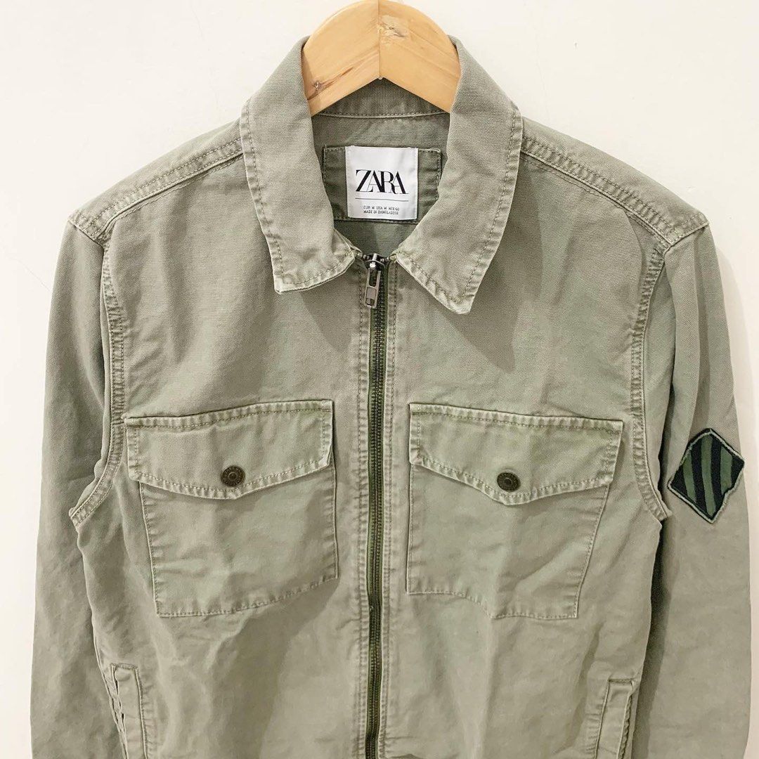 JACKET ZARA MILITARY on Carousell