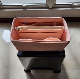 Customizable Velvet Tote Bag Organizer, Purse Insert (Detachable Pouch w/  Metal Zip) - JennyKrafts