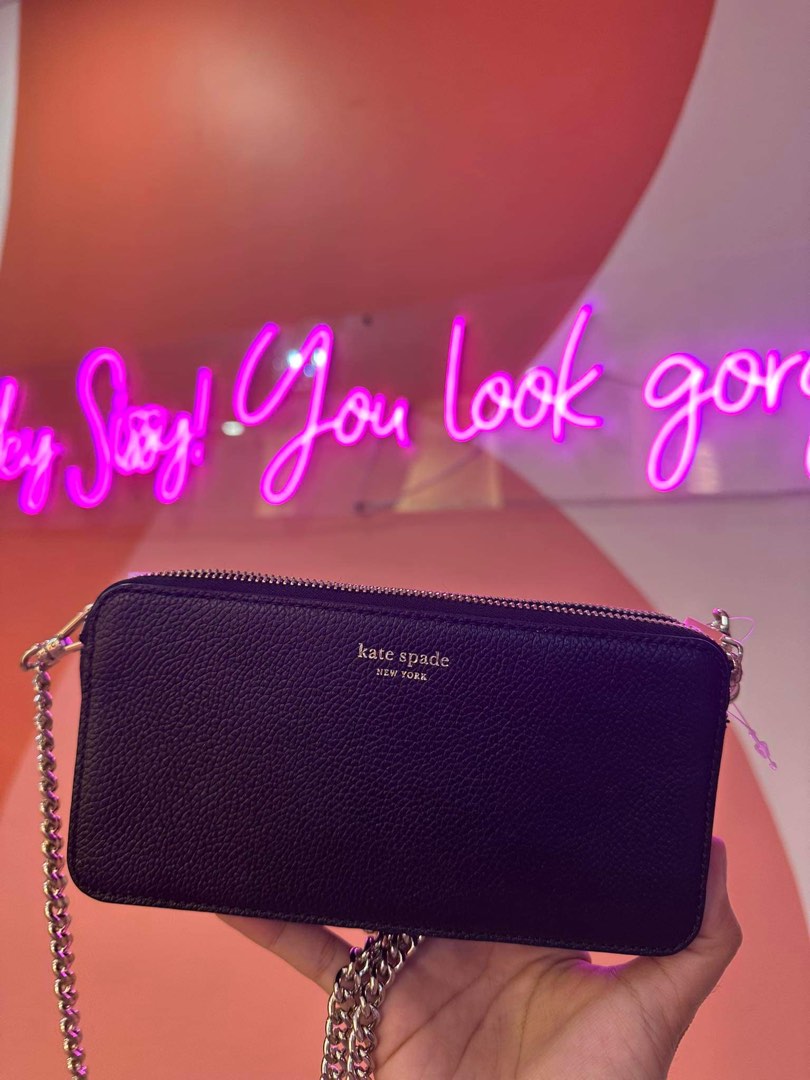Kate Spade Margaux Double Zip Mini crossbody bag in black on Carousell
