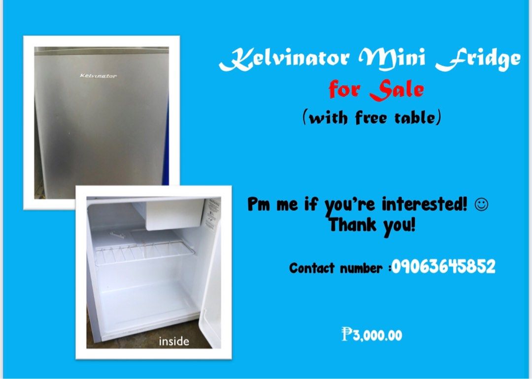 Kelvinator (Category: Refrigerators and Freezers) located in Pateros City. Submitted by yangale (Listing ID 1238020595, Image 1). Description: .