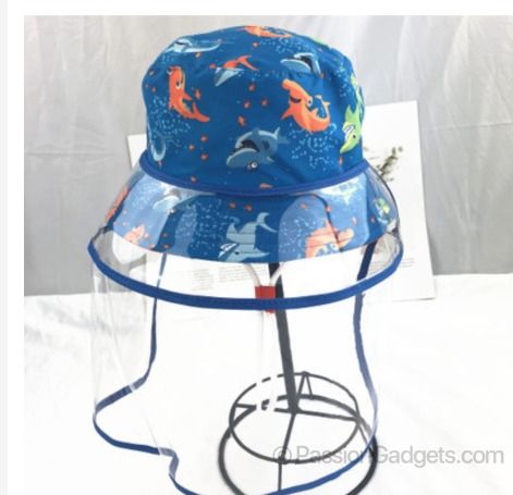 Foldable Kids' Sun Protection Bucket Hat with String & Bag