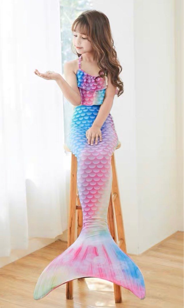 Girls mermaid tail for swimming hot sale