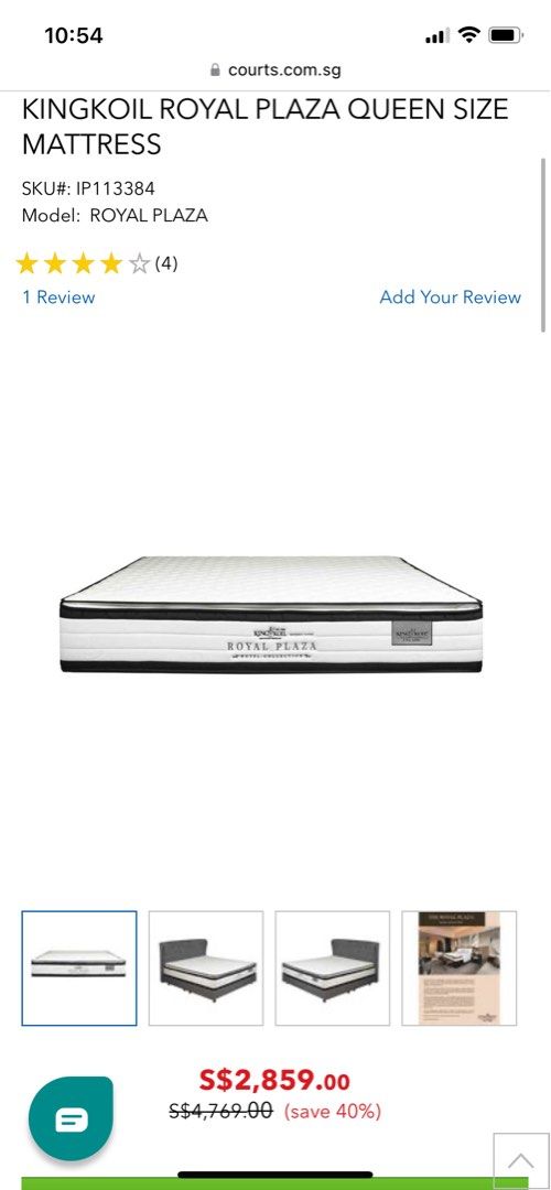 King koil royal plaza cheap mattress