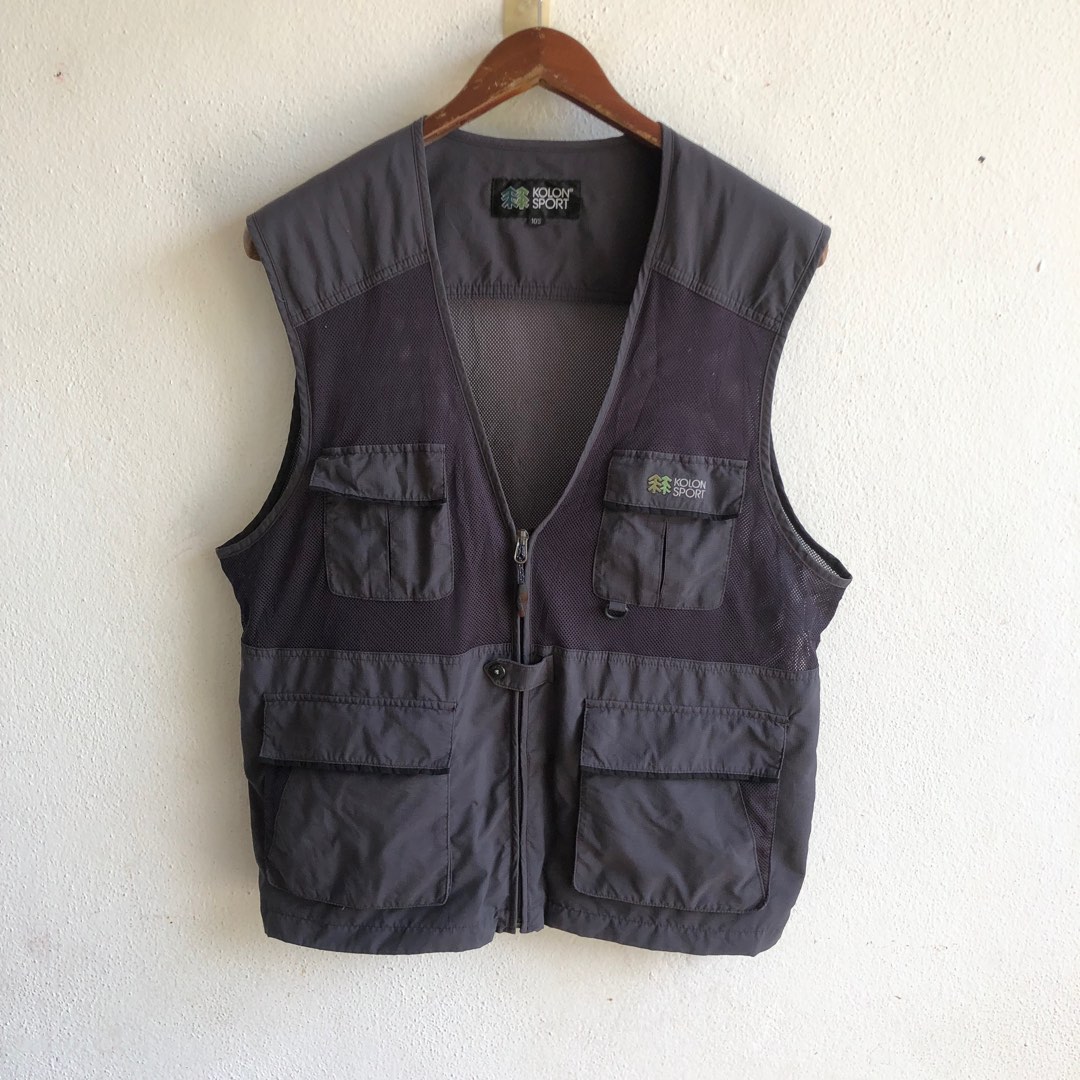 KOLON SPORT multipocket vest, Men's Fashion, Tops & Sets, Vests on ...