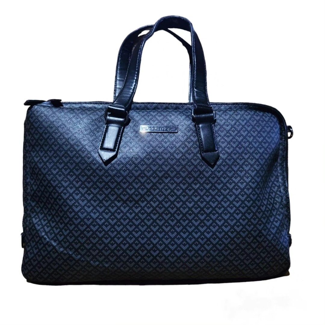 Lacoste leather laptop bag on Carousell
