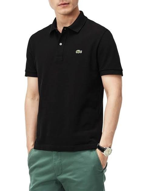 Lacoste Polo Shirt Black made in Japan Fesyen Pria Pakaian Atasan di Carousell