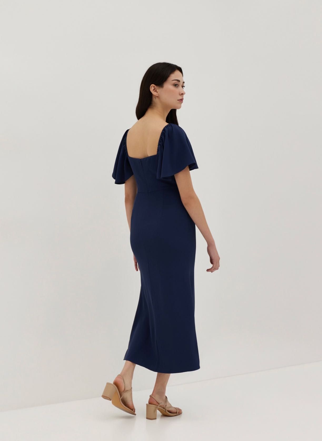 LB Valorie Flutter Sleeve Mermaid Dress Women s Fashion Dresses