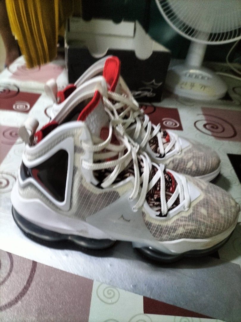 Red black and white lebrons store