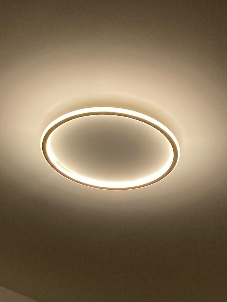 LED Ceiling Light (Category: Lighting) located in Singapore. Submitted by brianlsr (Listing ID 1237896983, Image 3). Description: Ultra Thin LED ceiling light with remote control (only 1 month old) Golden rim with 40cm diameter Comes with 3 tones colour with dimming effect. Usual price: $65 *fixed price (no nego).