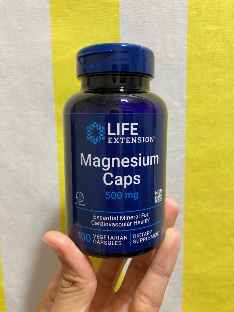 Life Extension Magnesium Caps 500mg 100 veg capsules, Health