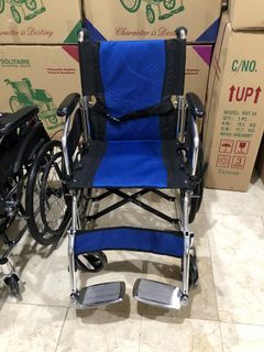 Lightweight- Aluminum Travel Wheelchair Blue