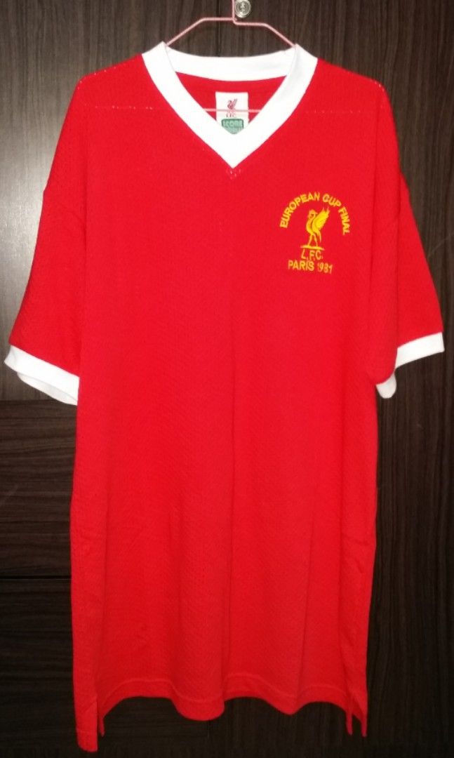 Liverpool 1981 European Cup Final Paris Home Jersey Men s Fashion