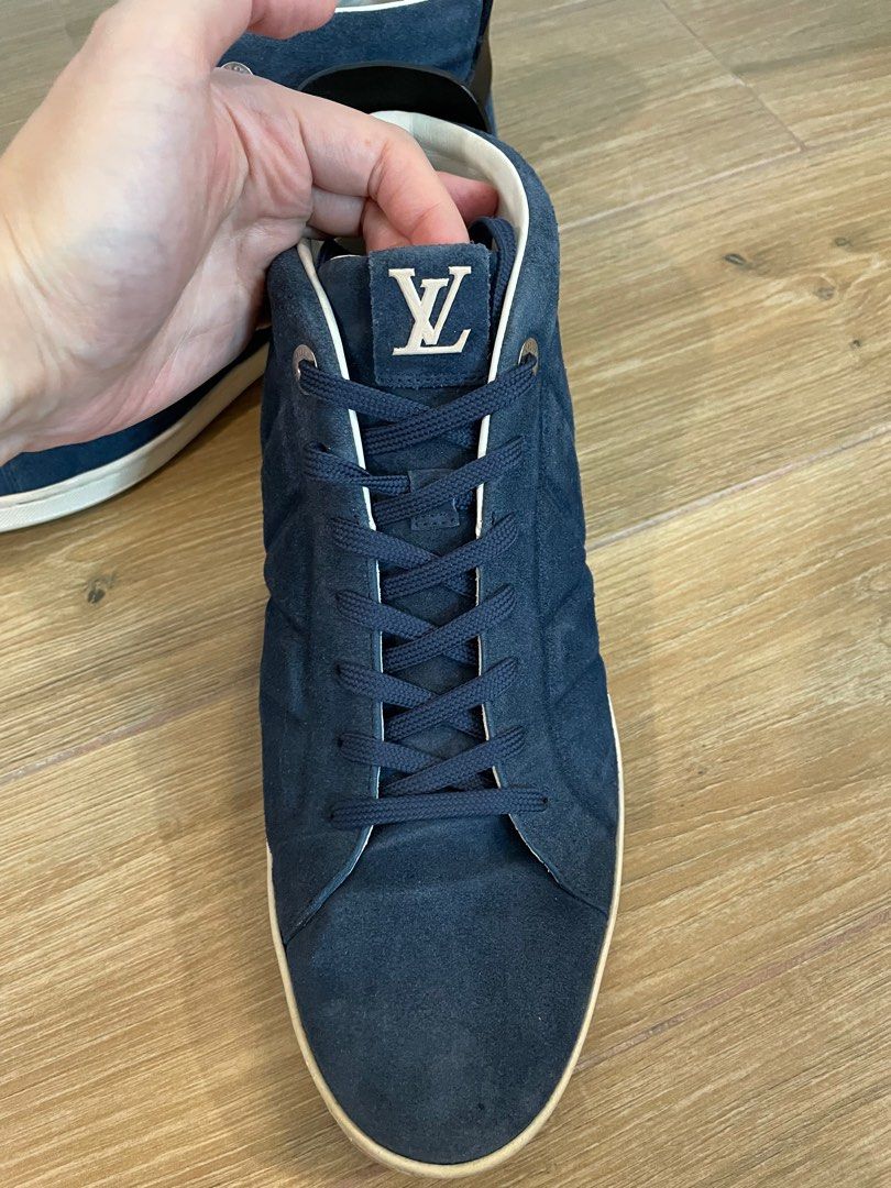 Louis Vuitton Blue Black High Top Sneakers MS 1103 Men s