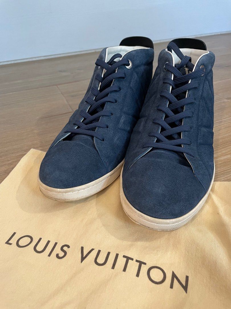 Louis Vuitton Blue Black High Top Sneakers MS 1103 Men s Fashion Footwear Sneakers on Carousell