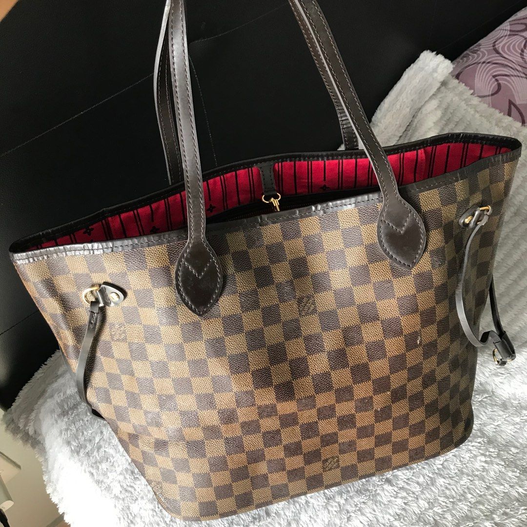 tas tote-bag Louis Vuitton Damier Ebene Neverfull MM Tote Bag