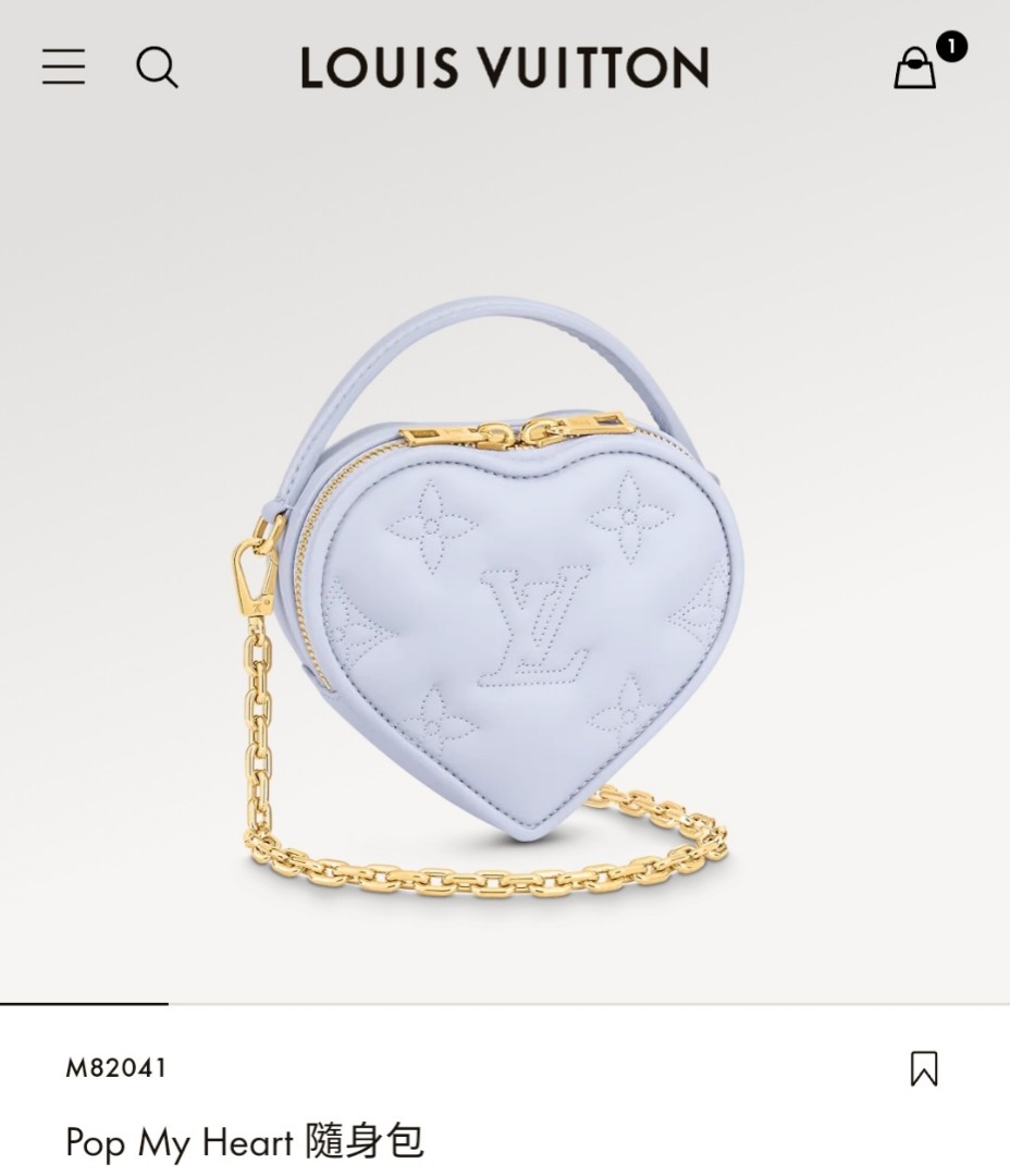 Louis Vuitton Pop My Heart隨身包LV情人節限量愛心包, 名牌, 手袋及銀包- Carousell