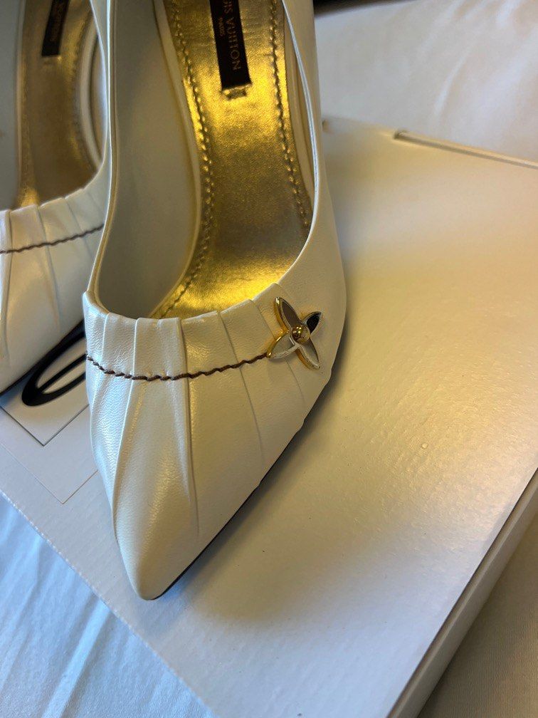 louis vuitton heels white