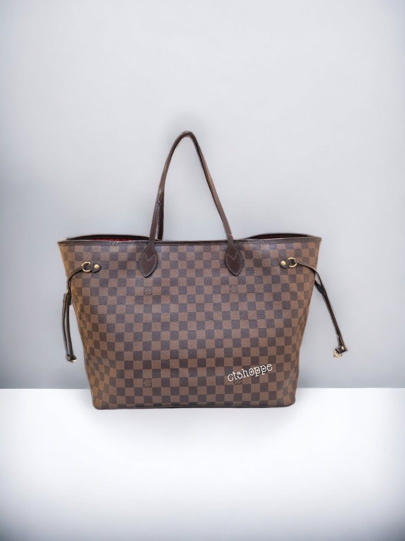 Louis Vuitton Neverfull MM in Damier Ebene with Rose Ballerine Lining - SOLD