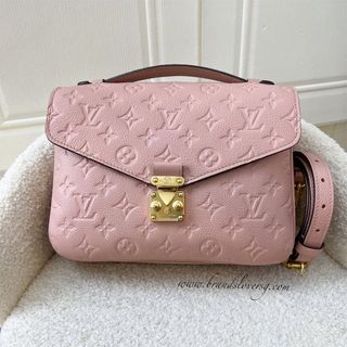 M46302 Pochette Metis Monogram Empreinte Rose Trianon / Creme, Luxury, Bags  & Wallets on Carousell