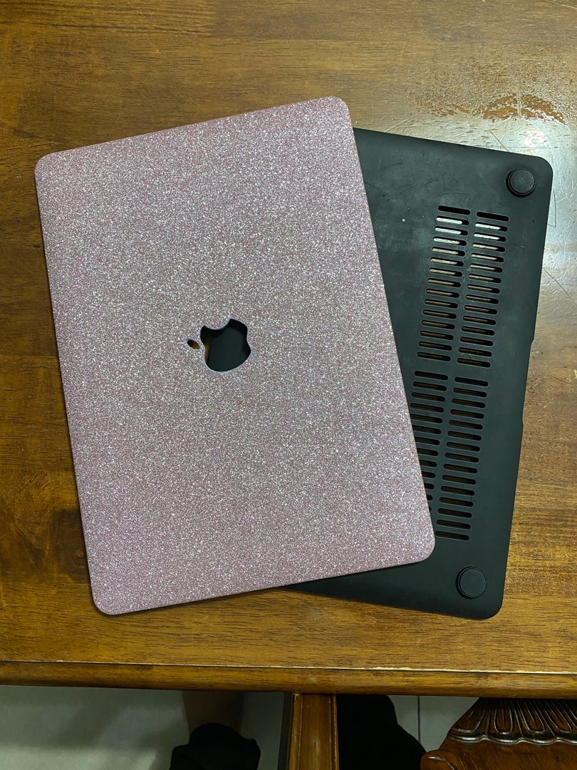 Pink glitter 2025 macbook air case