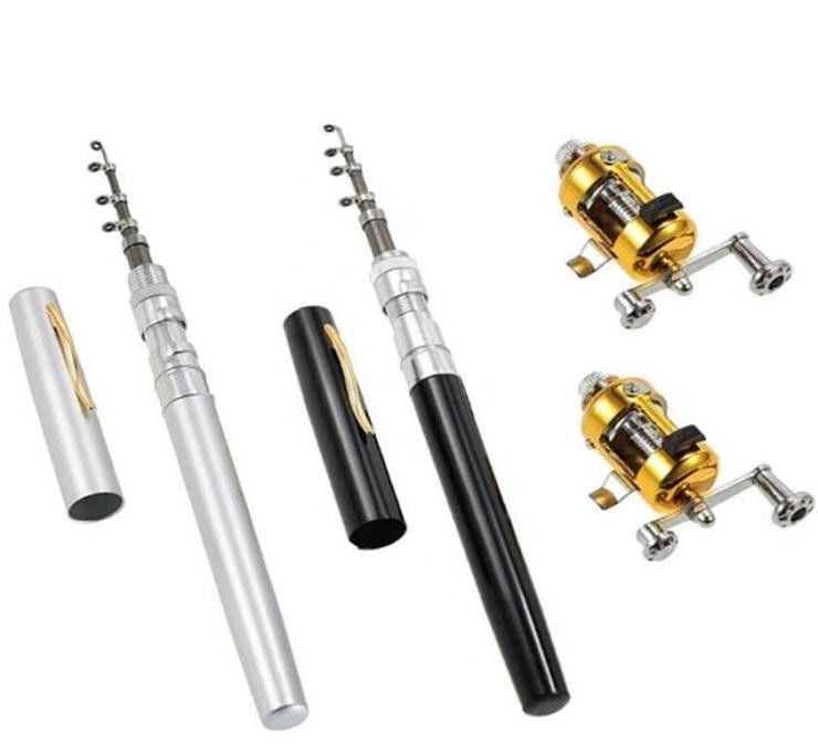 Mini Portable Pocket Fishing Rod and Reel Combos with Fishing Line Hook