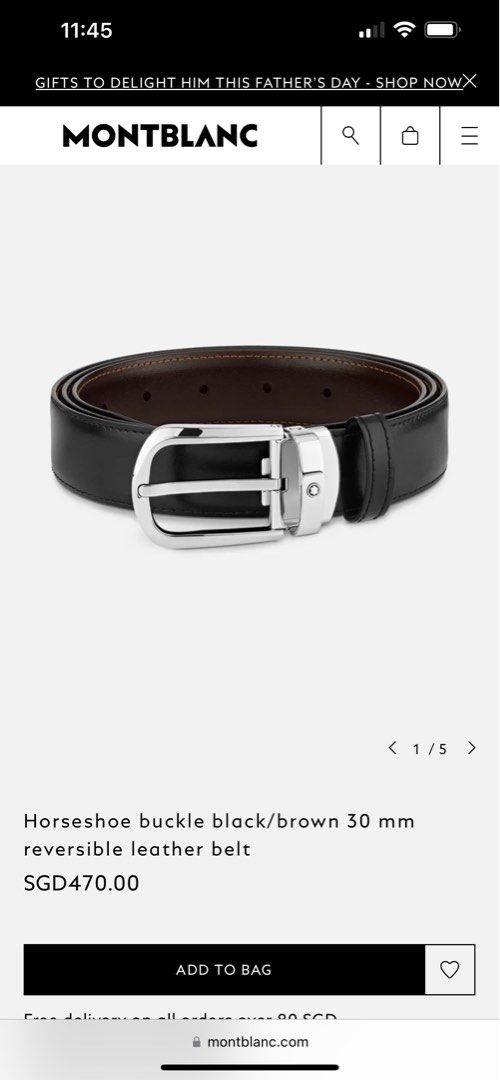 Horseshoe buckle brown 30 mm leather belt - Luxury Belts – Montblanc® US