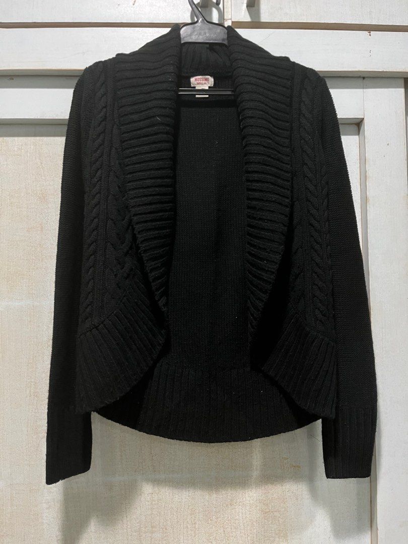 MOSSIMO KNIT CARDIGAN SWEATER BLACK