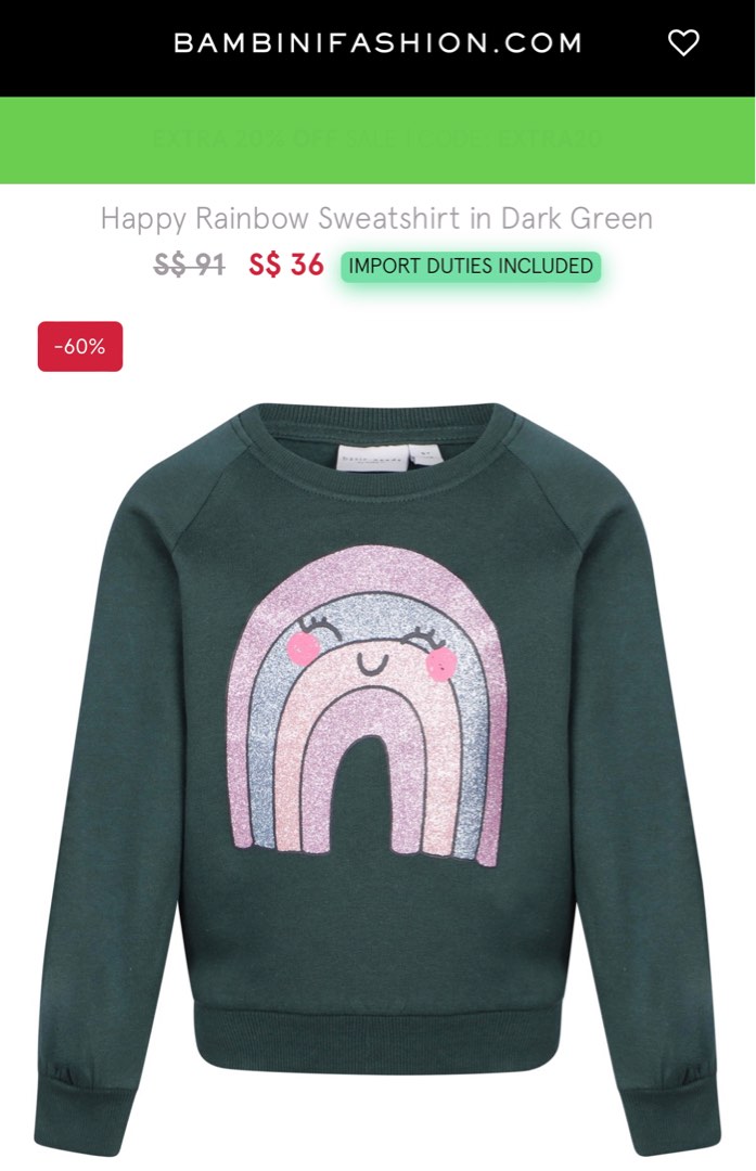 Girls rainbow clearance sweatshirt