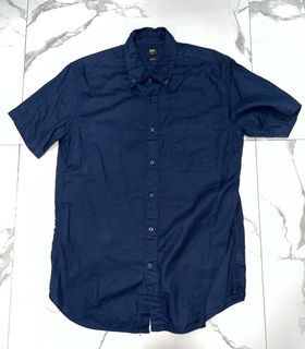 navy blue formal polo shirt