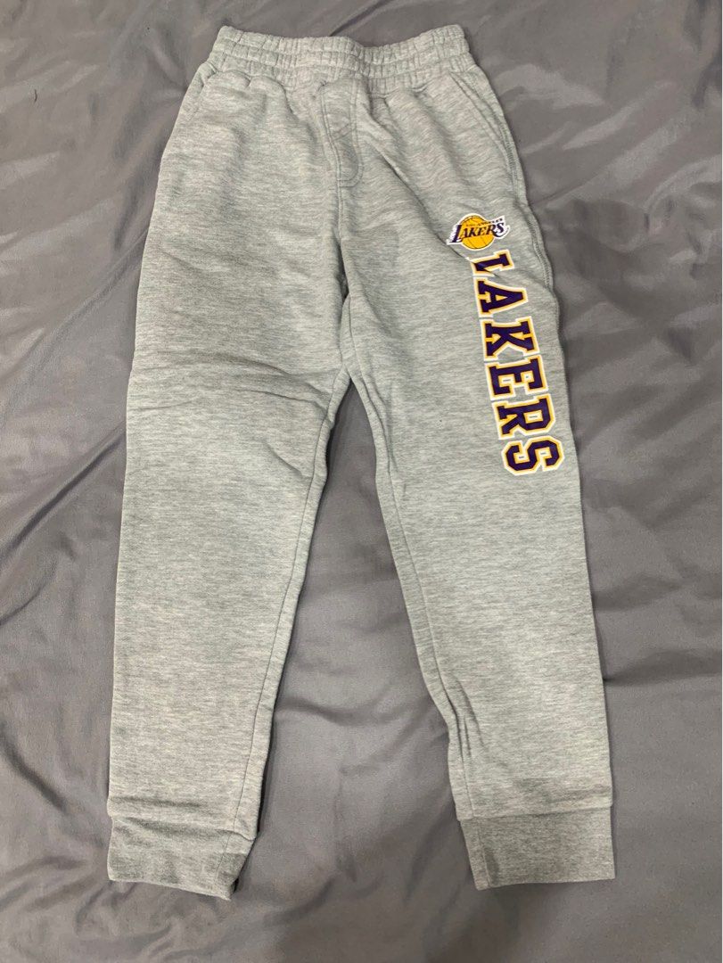 NBA Lakers grey sweatpants Babies Kids Babies Kids Fashion on Carousell