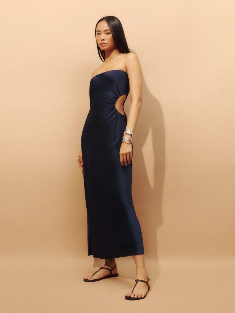 nevaeh satin dress Reformation | Dresses | Reformation Nevaeh Satin Dress In Brown