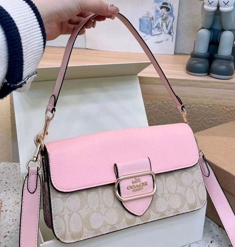 Pink and on sale khaki coach purse