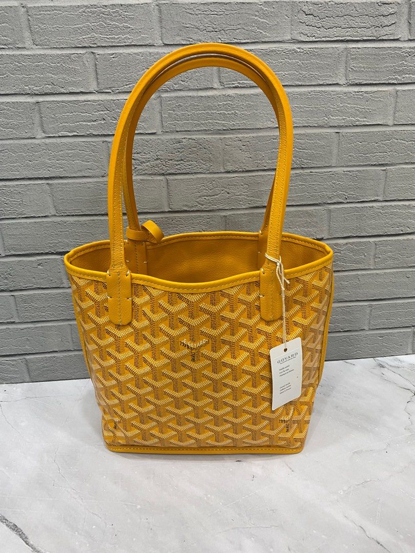 tas handbag Goyard Anjou Mini Bag Yellow 2023