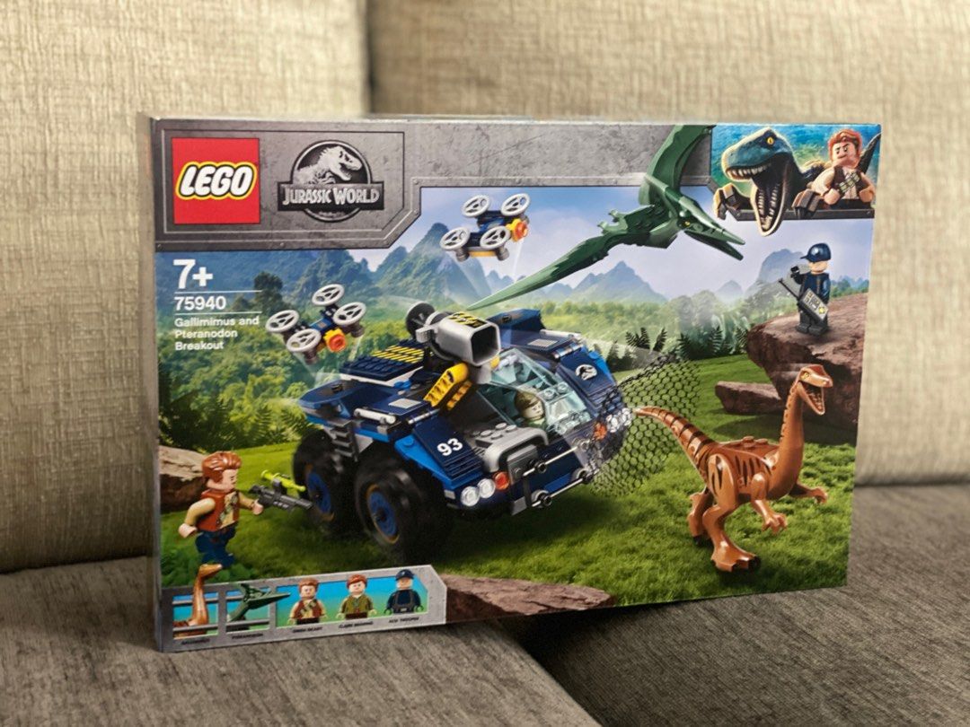 LEGO Jurassic World Gallimimus and Pteranodon Breakout 75940, Dinosaur  Building Kit for Kids, Featuring Owen Grady, Claire Dearing and ACU Trooper